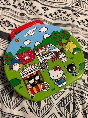 Sanrio Hello Kitty Play Tin Case - Blue, Green, Red
